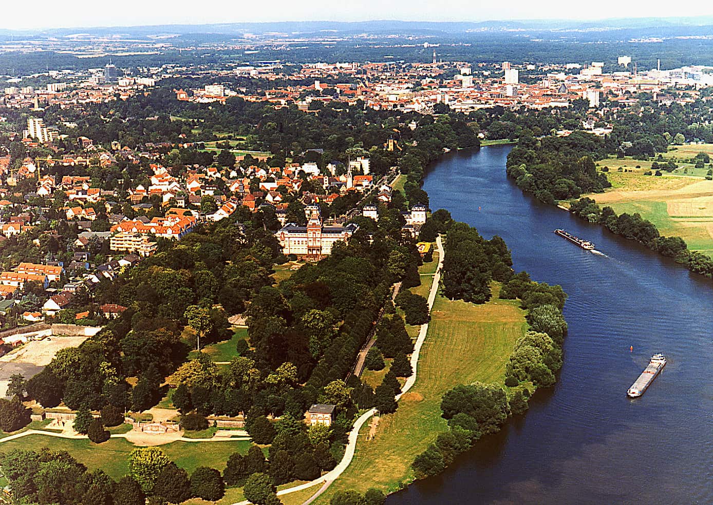 Der Fluss Main in Hanau